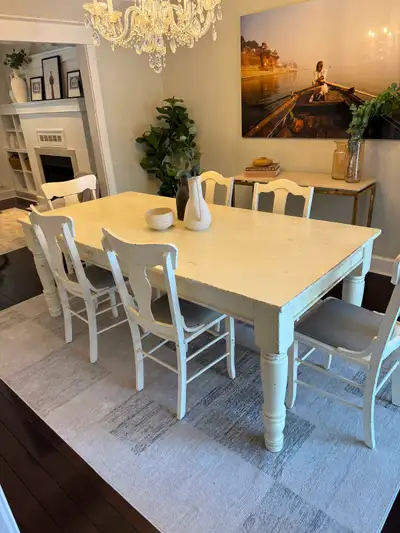 Pottery barn dining room table, View more