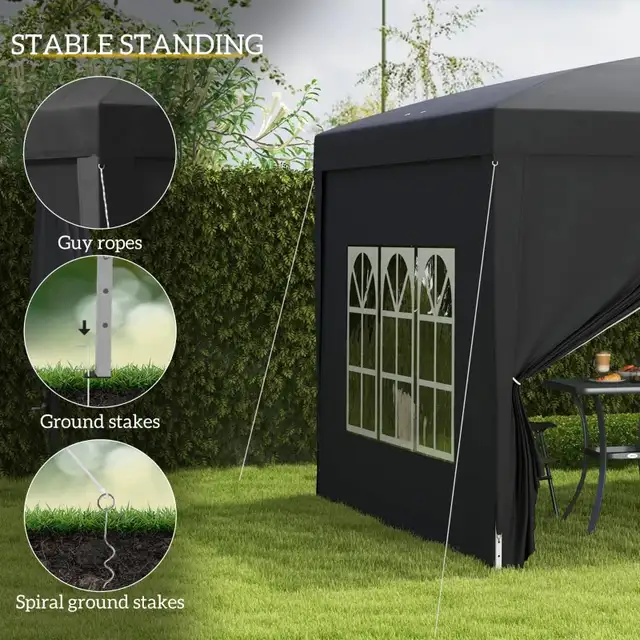 10'x10' Outdoor Pop Up Party Tent Wedding Gazebo Canopy in Patio & Garden Furniture in Markham / York Region - Image 7