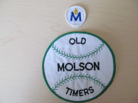 2 ECUSSON PATCH MOLSON BEER BIERE BASEBALL