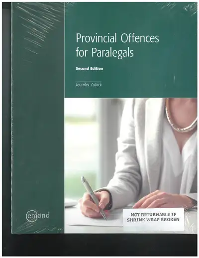 Provincial offences for paralegal 2nd edition 9781772552782, View more