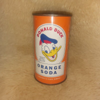 Scarce - 1950s Donald Duck orange soda can