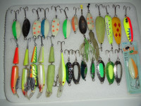 THE BEST SALMON TACKLE.SOME SPOONS GLOW IN A DARK.