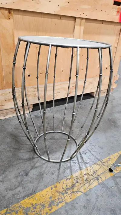 Glass top metal table, View more