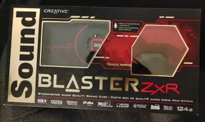 Creative Labs Sound Blaster ZXR PCIe gaming audiophile sound car, View more