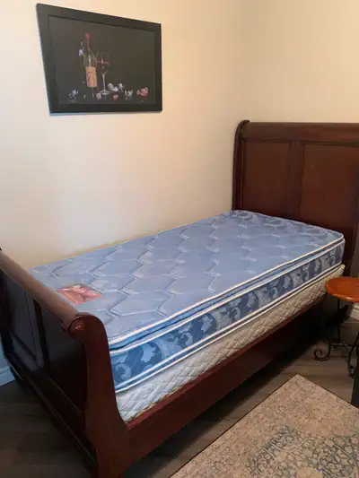 Single bed(like lnew) includes reversible mattress used twice, View more