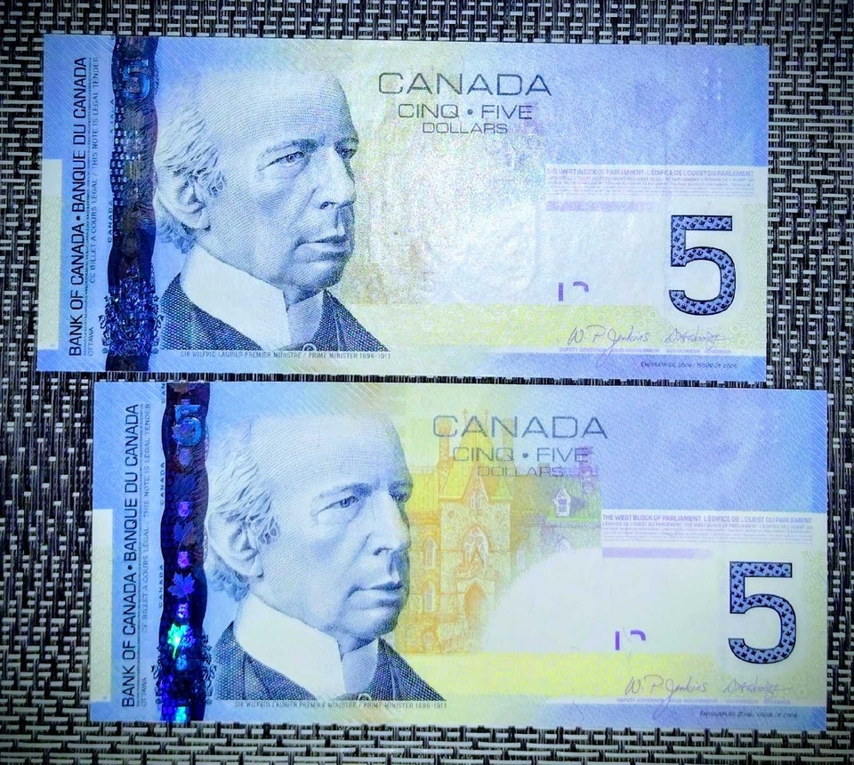 Canada Paper Notes- 2 INSERT REPLACEMENTS in Sequence | Arts ...