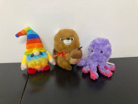 Assorted Stuffed Animals & Gnome