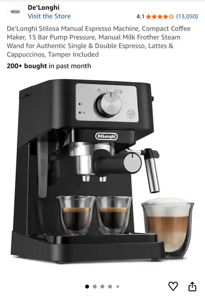 De'Longhi Stilosa Manual Espresso Machine, View more
