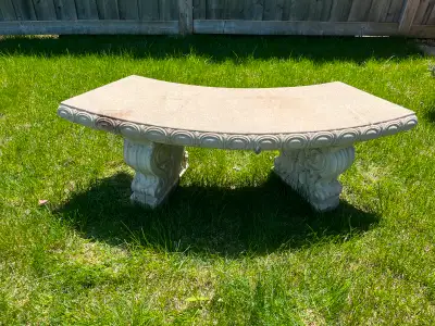Caste concrete bench -garden, outdoor (48" Lx 16" H) - $150 Pick up Georgetown