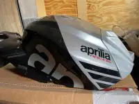 2017 Aprilia Tuono gas tank V4 1100 Silver Black OEM 