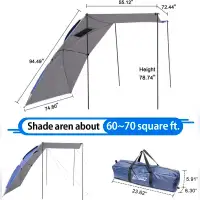 UBOWAY Awning Sun Shelter: Waterproof Auto Canopy Camper Trailer