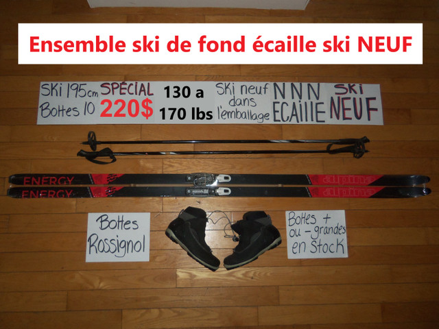 Ensemble de ski de fond écaille SKI NEUF dans Ski  à Drummondville