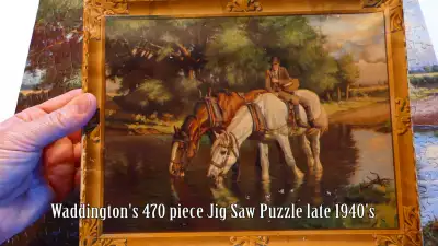 Vintage Jigsaw Puzzle Horse and Farmer, View more