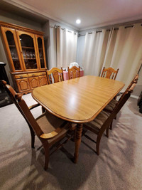 Must sell before April!  Dining furniture & crystal for sale