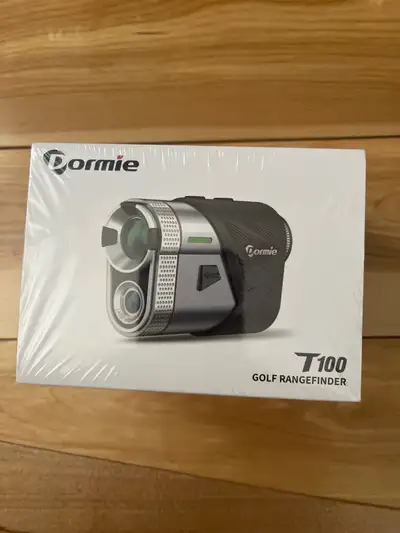Brand new sealed in box. Range finder- Dormie T100 $75 If the ad is still up, it’s still available.