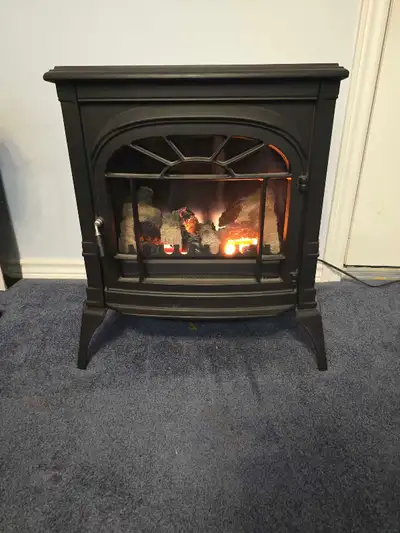 Cast Iron Electric Fireplace. Works well. Great shape. It's heavy weighs around 75 lbs.