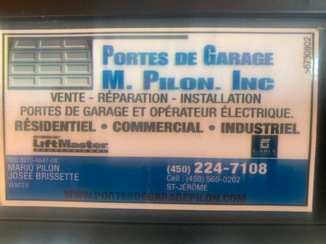 Portes de garage et ouvre porte dans Portes de garage et ouvre-portes  à Laurentides