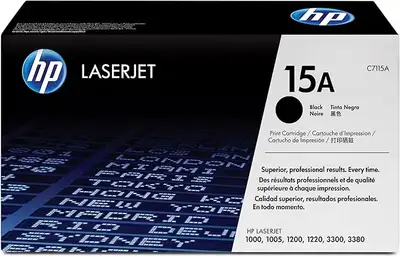 HP C7115A (15A) Black Toner Cartridge Info Laser, View more