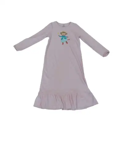 Carter’s Girls Long-Sleeve Fleece Monkey Ballerina Nightgown, View more