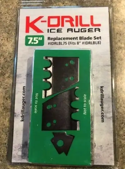 Universal for K-DRILL Ice Auger 7.5" Replacement Blade Kit IDRLBL75 Also fits 8" IDRLBL8. If this ad...