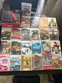 Nintendo wii mini in box with 23 controllers games great titles