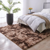 Carpet rug shaggy/Tapis moelleux neuf 1,6x2m -Marron+taches