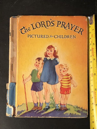 The lords prayer pictured for children 1940 vintage book
