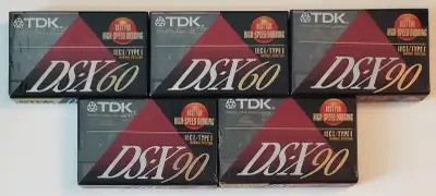 5x TDK DS-X 90 Audio Blank Cassettes New Sealed Vintage, View more