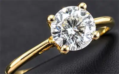 10k Gold .4ct Diamond Engagement Ring, View more