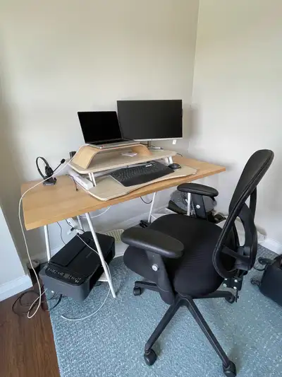 Home Office Height adjustable Desk with Chair, View more