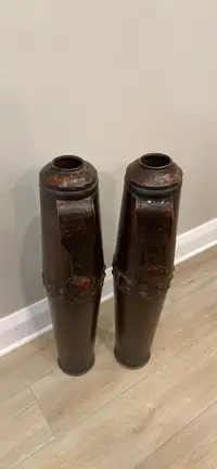 Copper metal vases - $30 for both