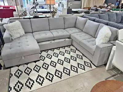 7 Seater U Shaped Corduroy Sofa Bed with Unlimited Space Buy Now, View more