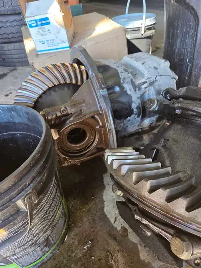 I have a used heavy-duty truck differential for sale, as shown in the pictures. This robust componen...