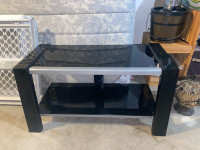 Smaller glass 2 tier TV stand