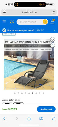 Patio Lounger Rocking Chair