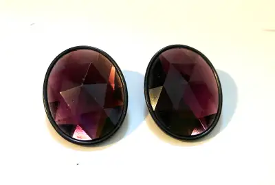 Earrings vintage oval ox, View more