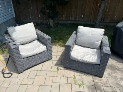 Lawn furniture - 2 chairs with cushions, View more