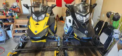 2012 800 Renegade Backcountry 2180km 2009 500SS 3139km both have hand warmers, Reverse, great shape....