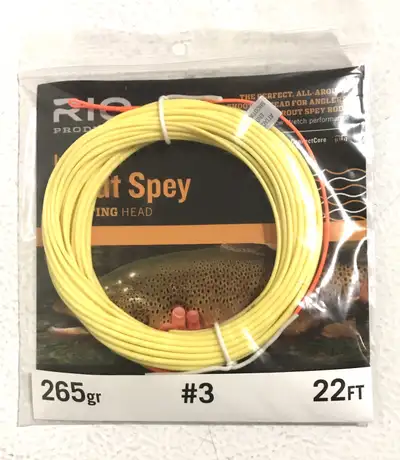 New Rio InTouch Trout Spey Shooting Head 3wt 265gr 22 Foot $50 New in its packaging Will mail at pos...