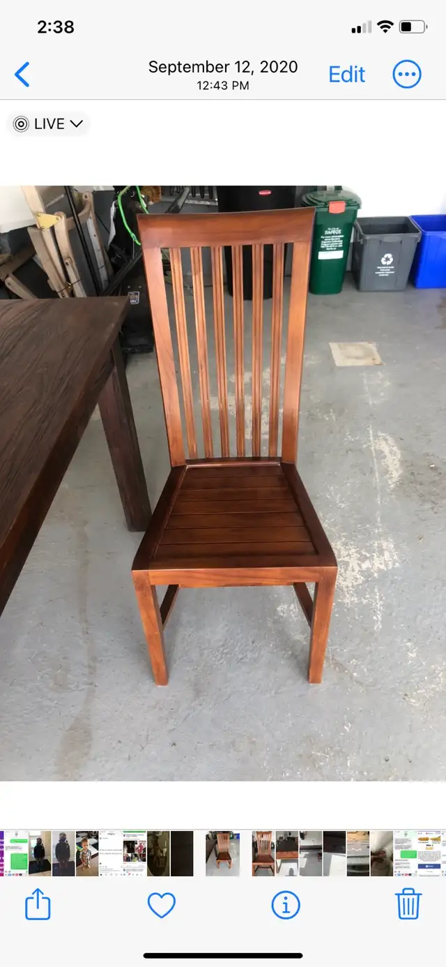 Muskoka Teak Dining Table and 10 chairs in Dining Tables & Sets in Barrie - Image 3