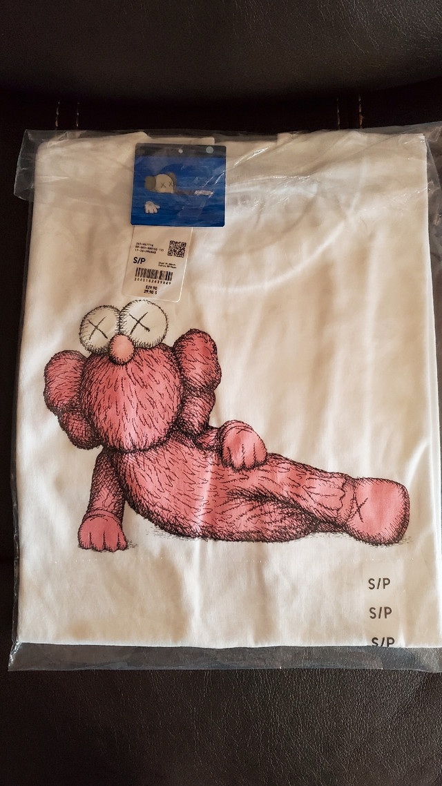 KAWS x Uniqlo UT Graphic Tee White  in Men's in La Ronge - Image 3