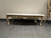 Antique Marble Coffee Table and Side Table for Sale