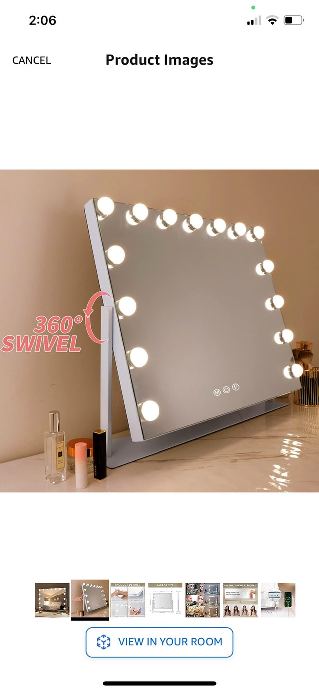 Makeup mirror with lights in Home Décor & Accents in Mississauga / Peel Region - Image 2