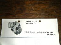 Sachs SA 2-440 Data Sheet  Snowmobile Engine  #4072.1 ES