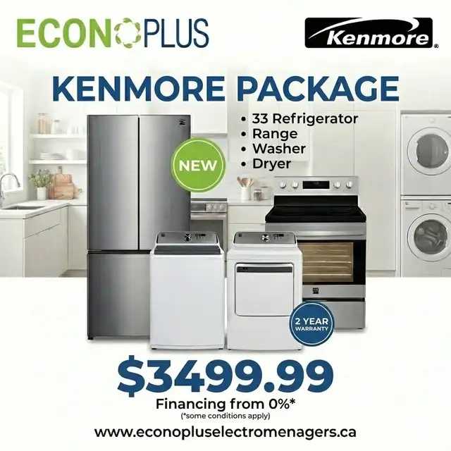 ECONOPLUS MEGA SALE  – COMPLETE KENMORE HOME SET — $3,499.99 in Refrigerators in City of Halifax - Image 2