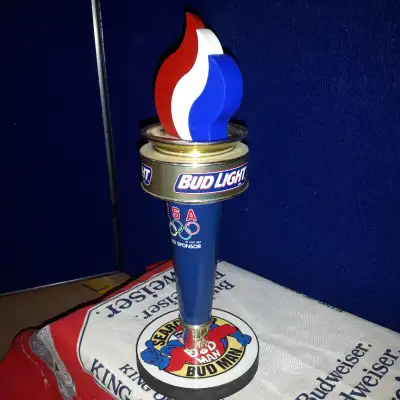 BUD LIGHT ITEM BT27 1996 OLYMPIC TORCH TAP HANDLE, View more