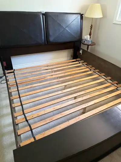 soft wood king size bed frame for sale , View more