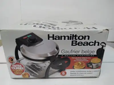 Hamilton Beach Belgian Waffle Maker,Nonstick Plates, Double Flip, View more