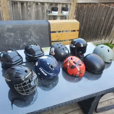 Assorted Sports and Recreational Skate Hockey Snowboard Helmets, View more