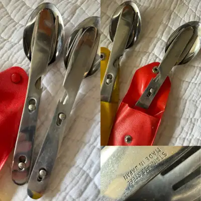 2 Sets of 3-in-1 stainless steel camping cutlery set(M I Japan), View more